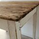 Table bois patiné 1 tiroir