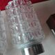 Pair of vintage chrome and glass wall lamps