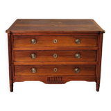 Commode époque Louis XVI en noyer massif