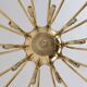 Italian Neoclassical Style 20-Light Brass Chandelier, 1950s