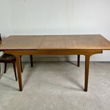 Scandinavian style extendable teak table by Nathan furniture 1960