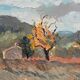 Original Swedish Oil on Panel – "Trees" by H. Jonstad – Signed – Vintage and Framed – 23.5 × 20.5 cm (9.2 × 8 in)