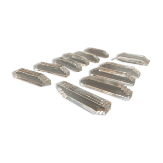 Series of 12 doors art deco crystal knives