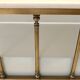 Pair of Brass and White Lacquered Nightstands with Marble Tops, Italy