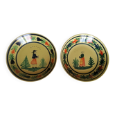 Two plates from the Breton faience HB Quimper.