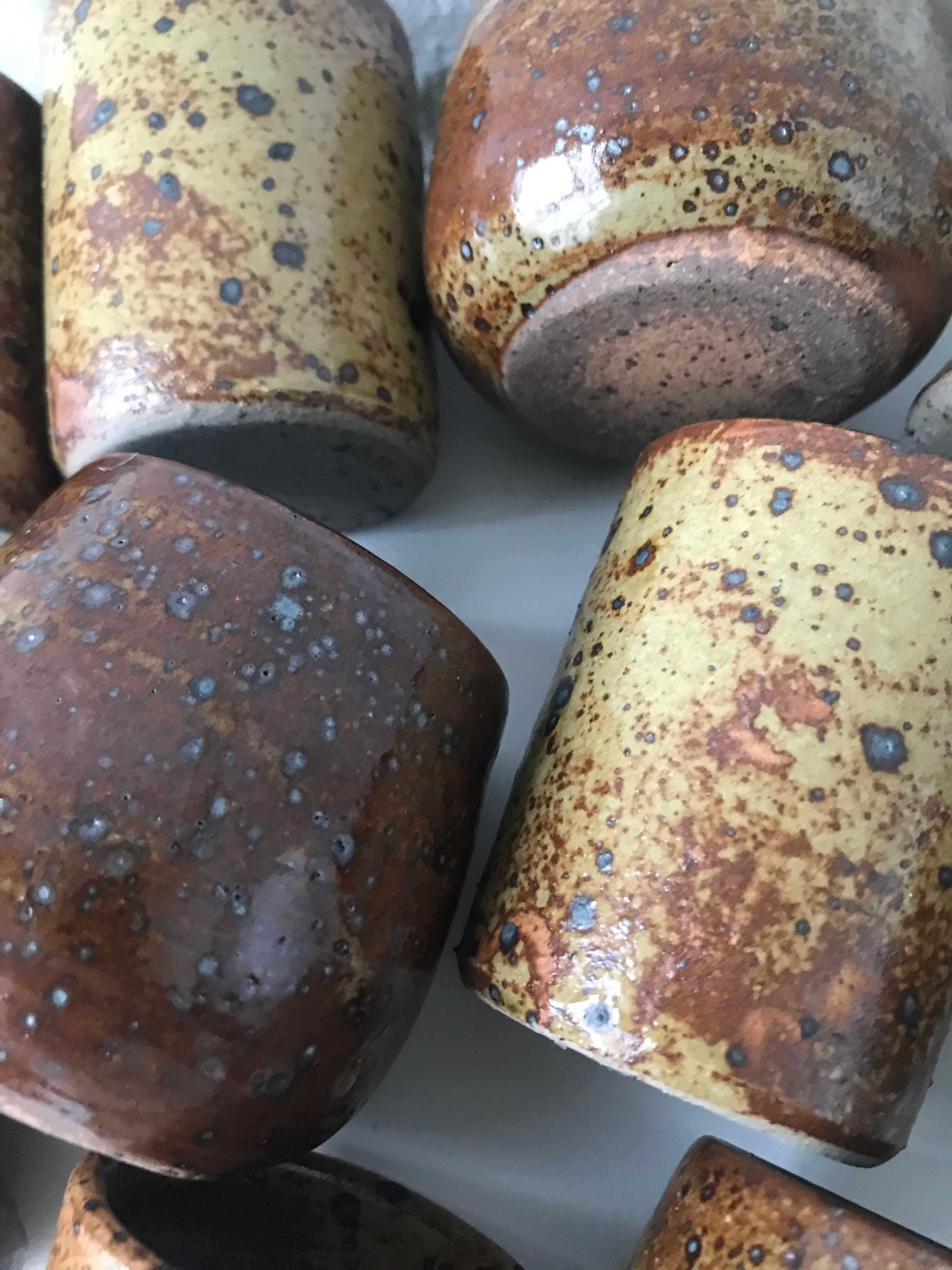 10 cups vintage sandstone