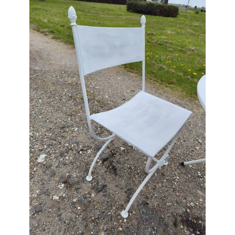 Wrought iron garden furniture