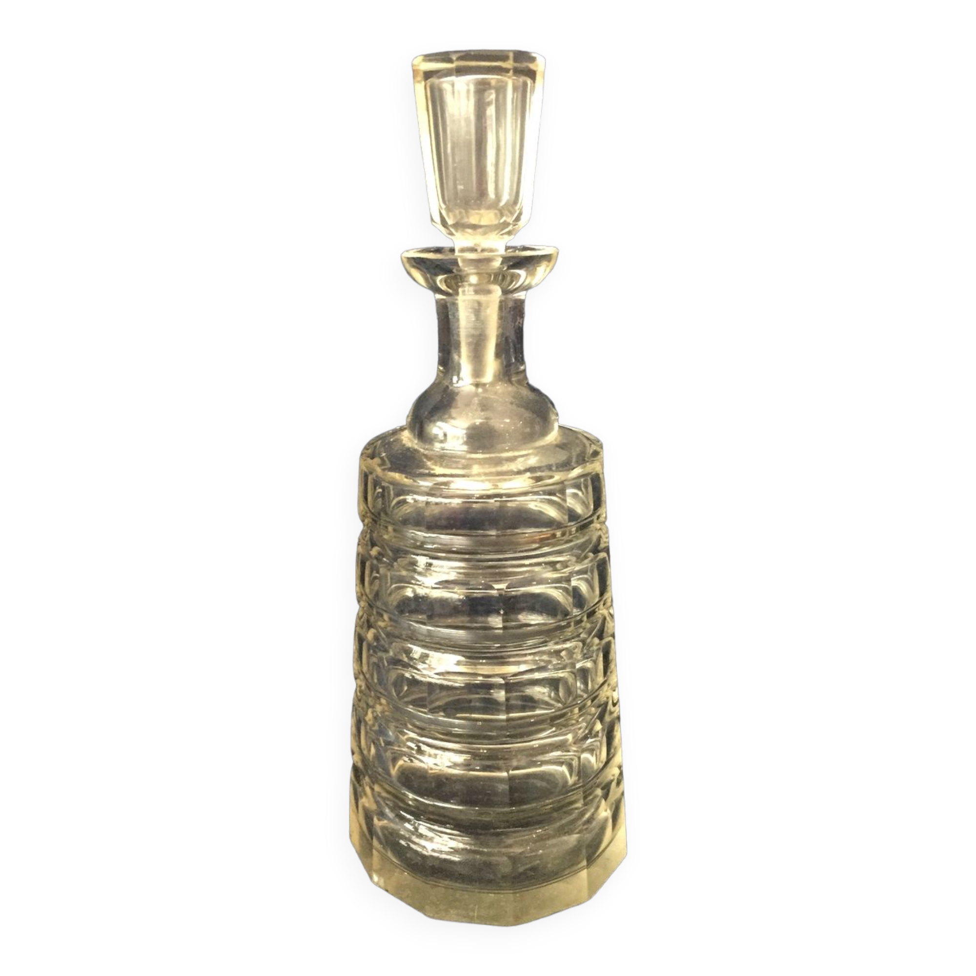 Art deco liqueur carafe bohemian glassware