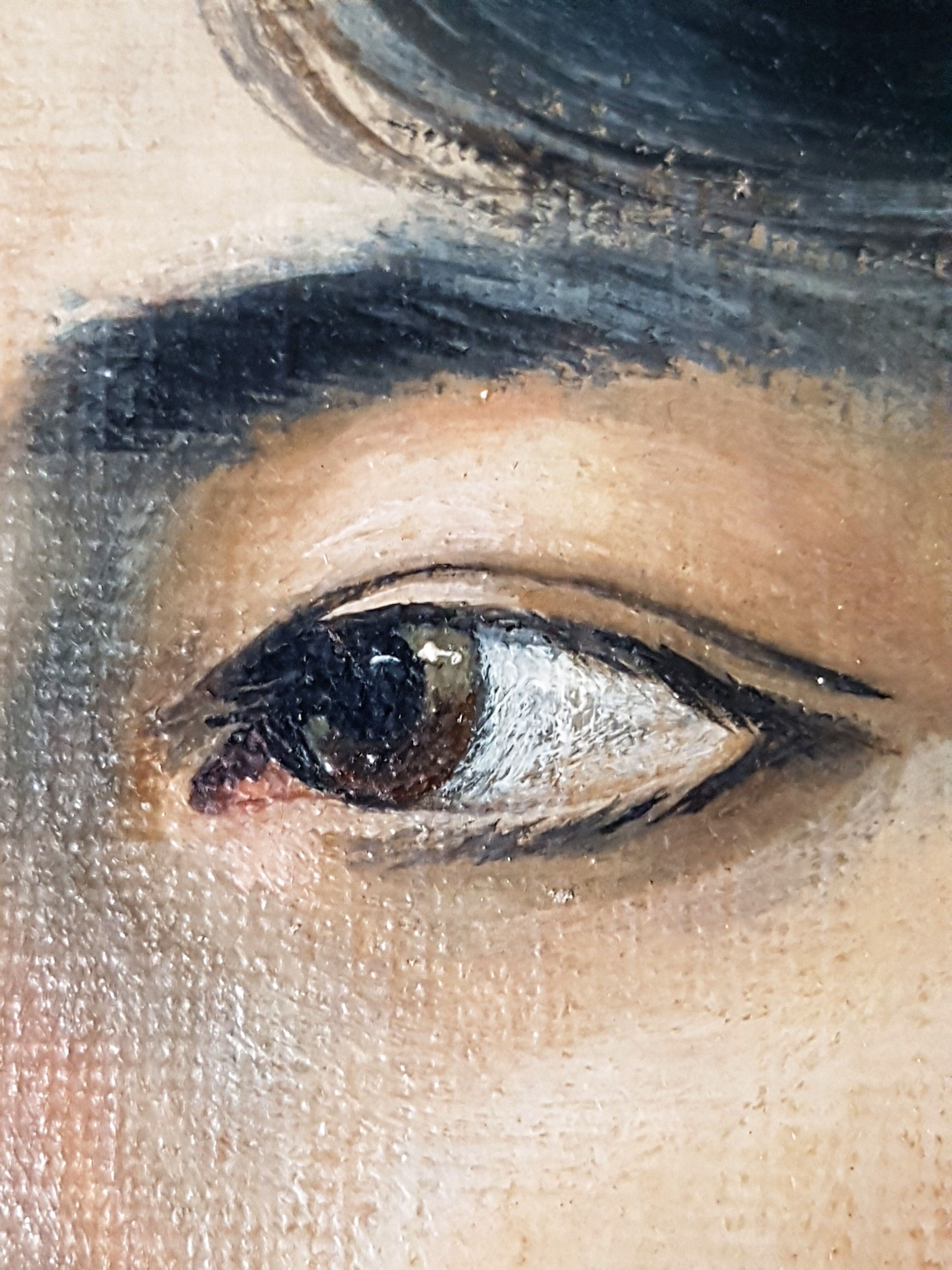 Oil on canvas woman portrait