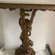 Console baroque pied de lions dessus marbre