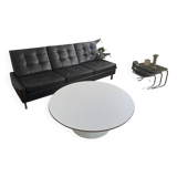 Banquette cuir noir  60's