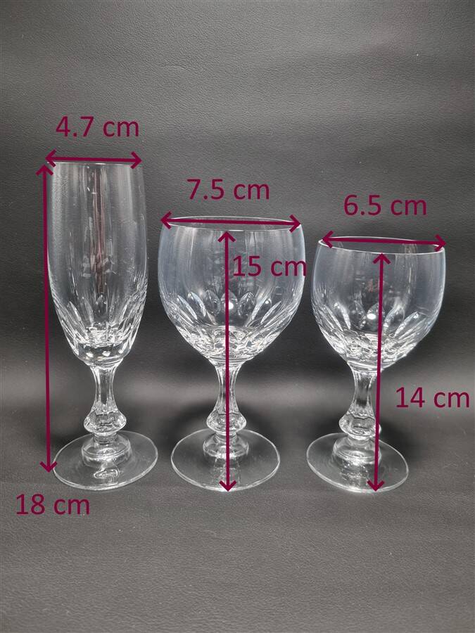 Crystal glassware set - 18 pieces