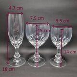 Crystal glassware set - 18 pieces