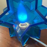 Vintage blue plexiglass star lamp