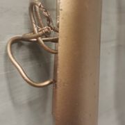 Wall lamp golden metal flowers
