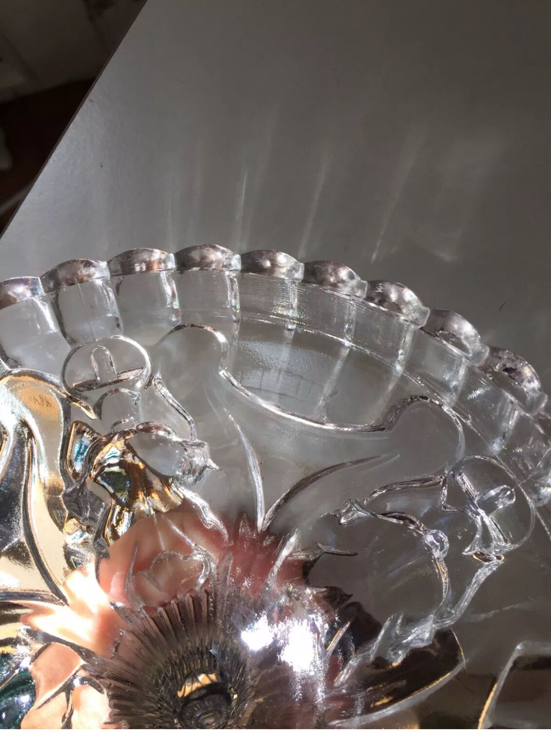 Antique pair of Portieux crystal candlesticks, 19th century