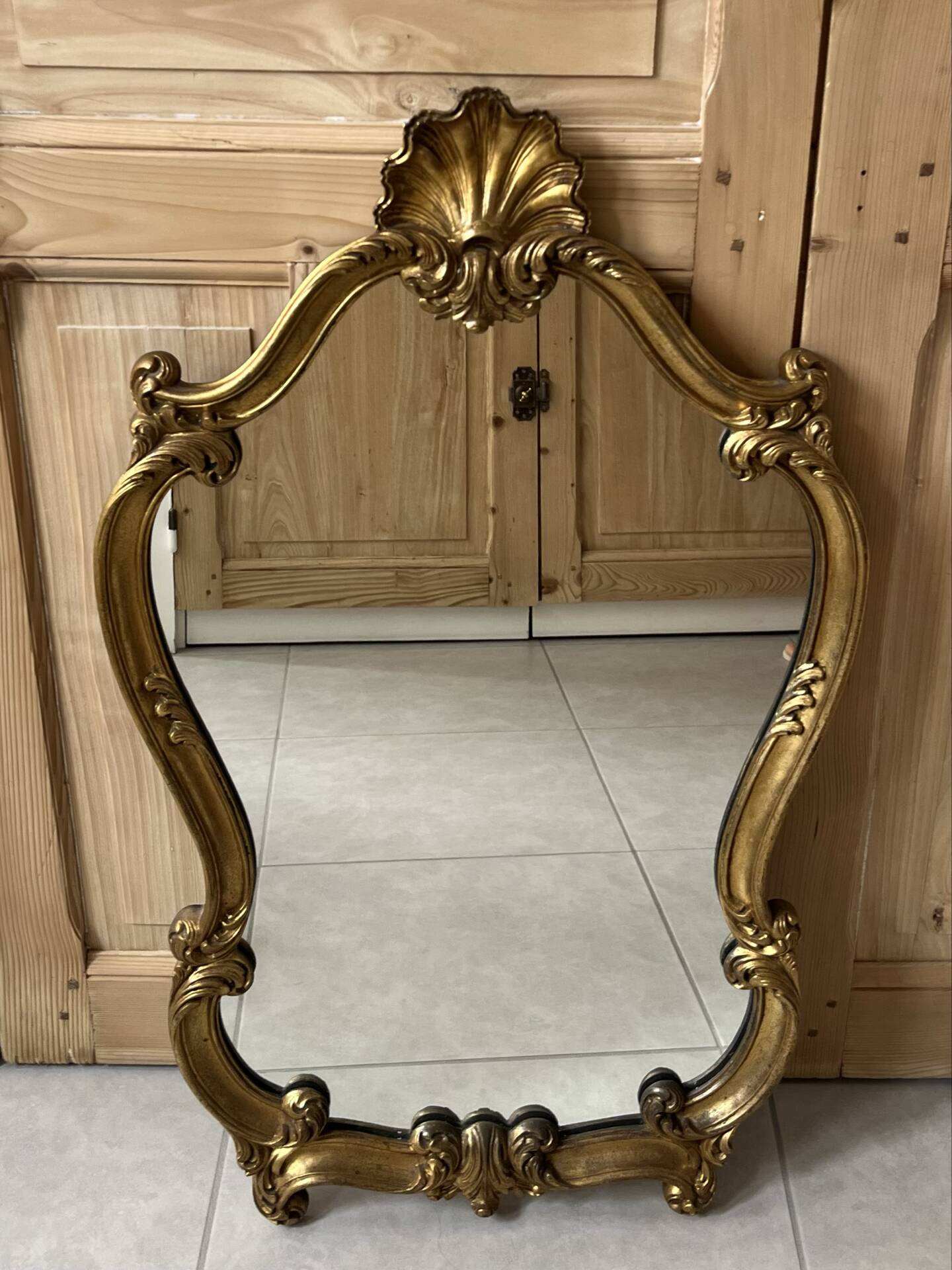 Shell mirror in Louis XV style H89cm