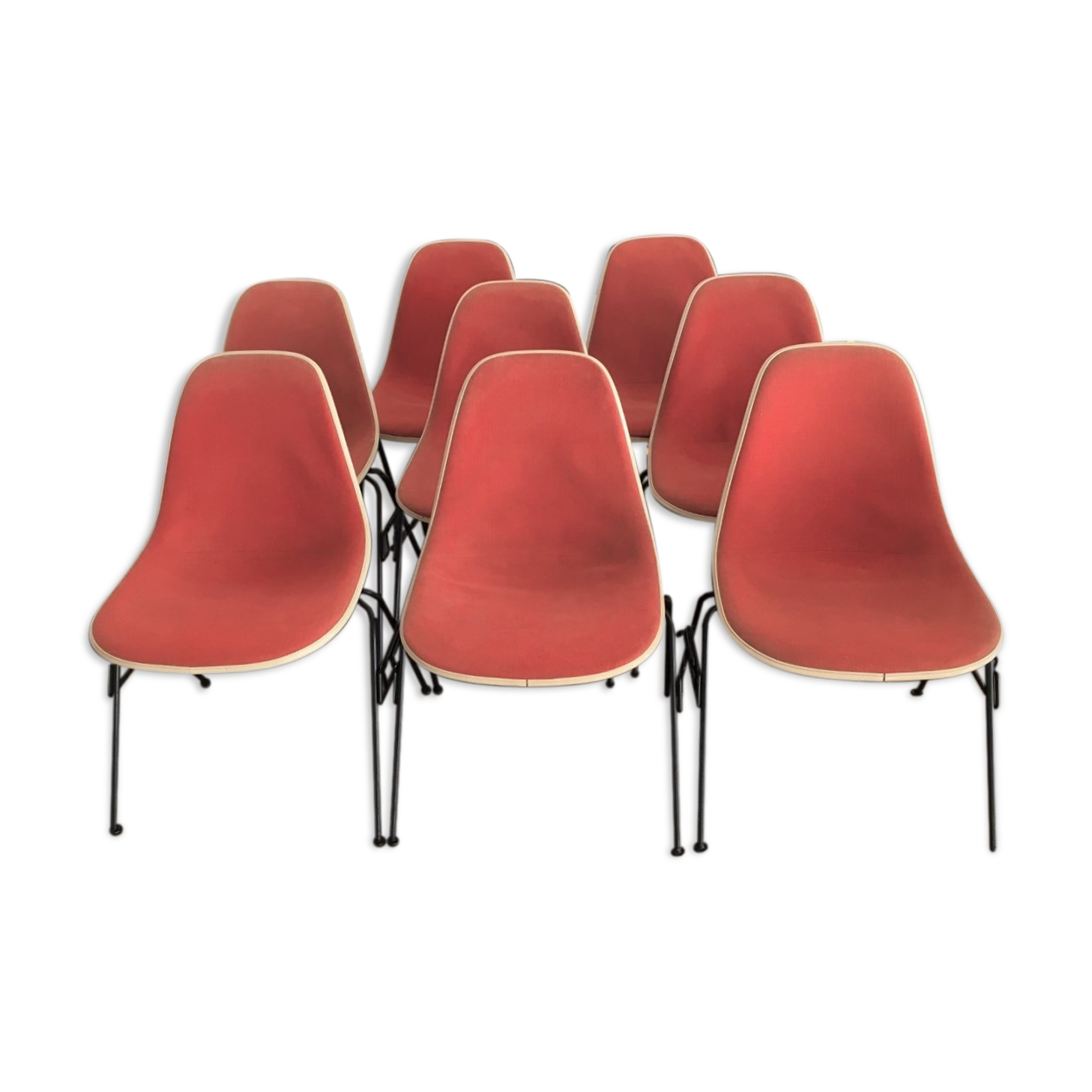 Series of 8 chairs DSS Charles Eames for Herman Miller, 1970