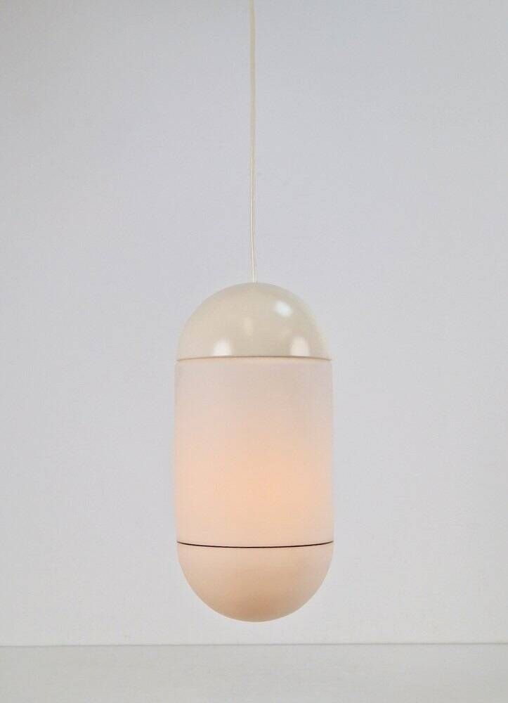 Vintage Pill Pendant Lamp in Milk Glass from Peill & Putzler, Germany, 1960s