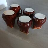 5 small milk pots/bistro cream