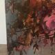 Large bouquet of roses, oil on wood panel, signed