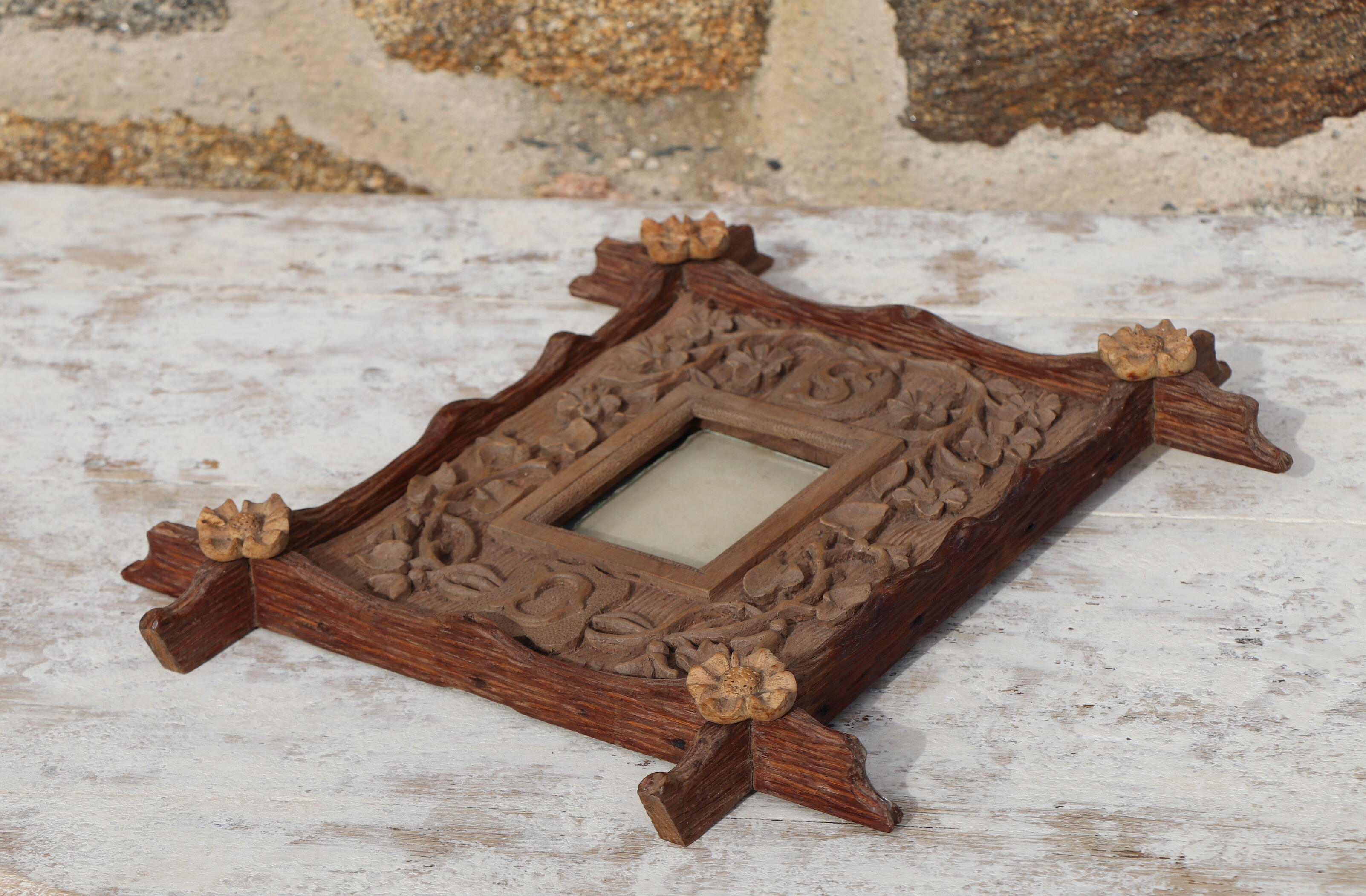 Black forest frame carved wood