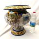 Medici garden vase in faience of Nevers signed 19th century
