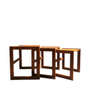 Set of 3 nesting tables in teak.