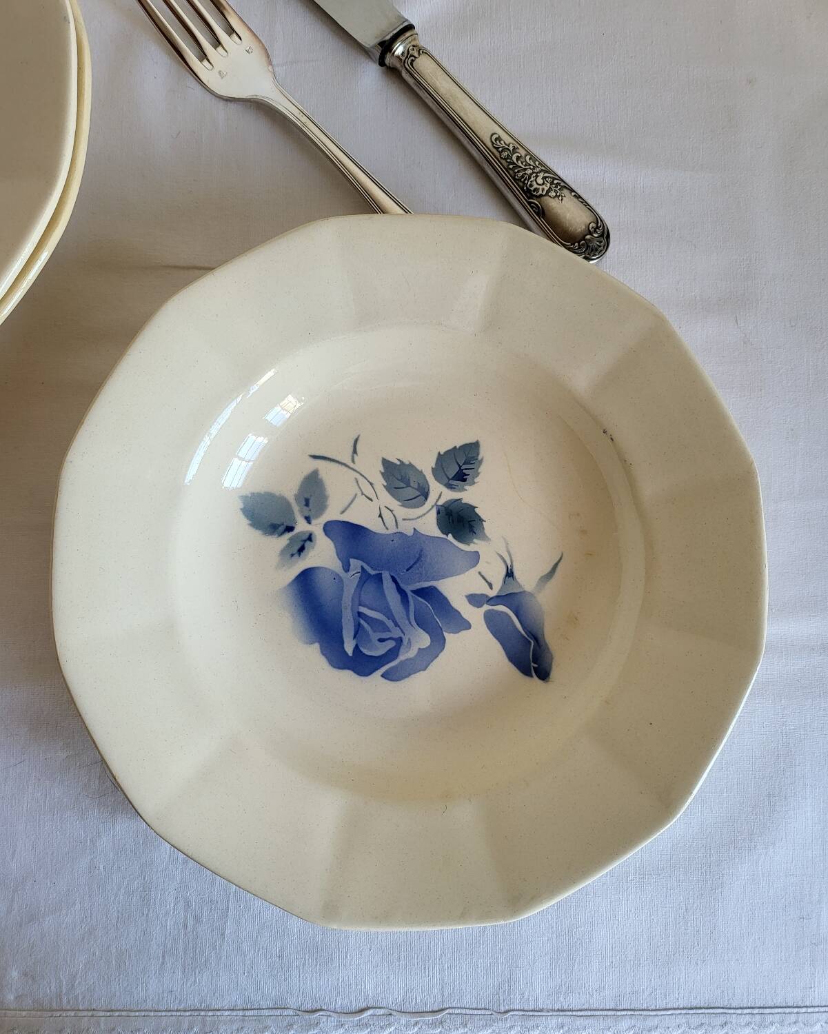 7 vintage deep plates in earthenware from Digoin Sarreguemines