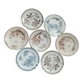 Lot de 7 assiettes terre de fer différentes