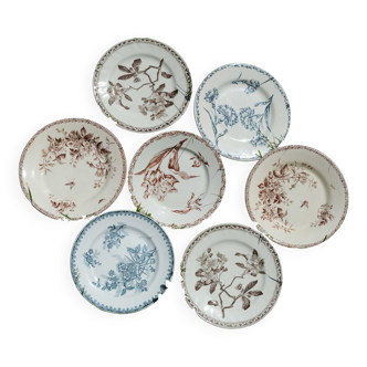 Set of 7 different iron earth plates