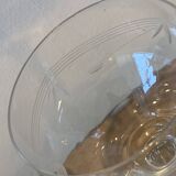 10 wine glasses, carved transparent glass, art deco cups, old and trendy