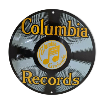 Columbia records enamel plate