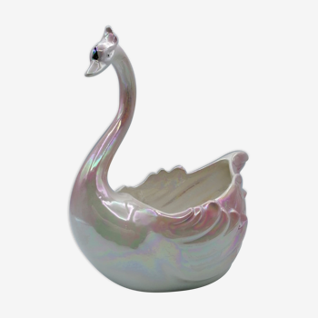 Cache pot cygne en porcelaine