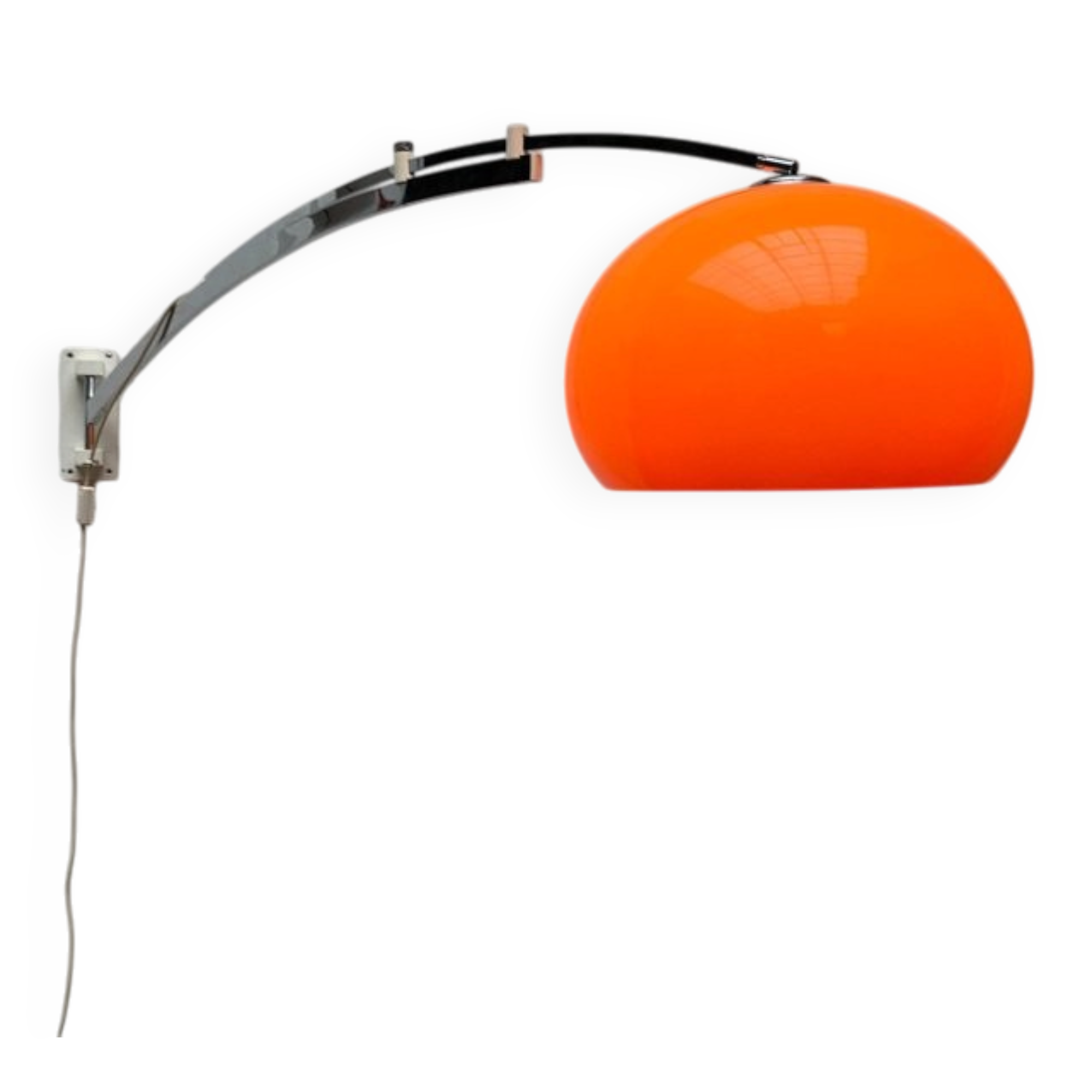 Mid-century space age extendable arc wall lamp, 1960s