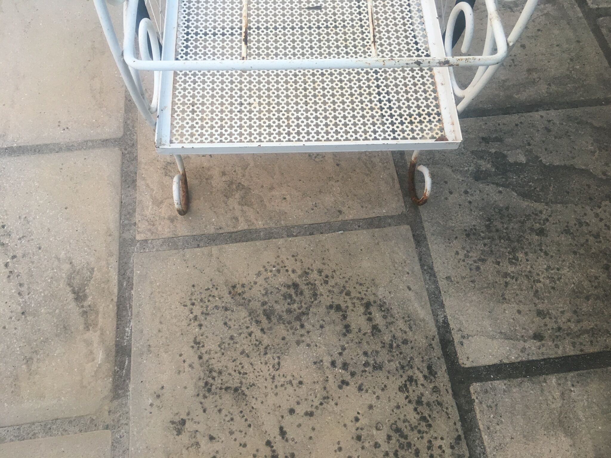 Serving table wrought iron