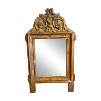 18th-century wooden wedding mirror