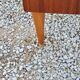 Vintage golden mahogany chest of drawers 3 drawers conical feet from the 60s