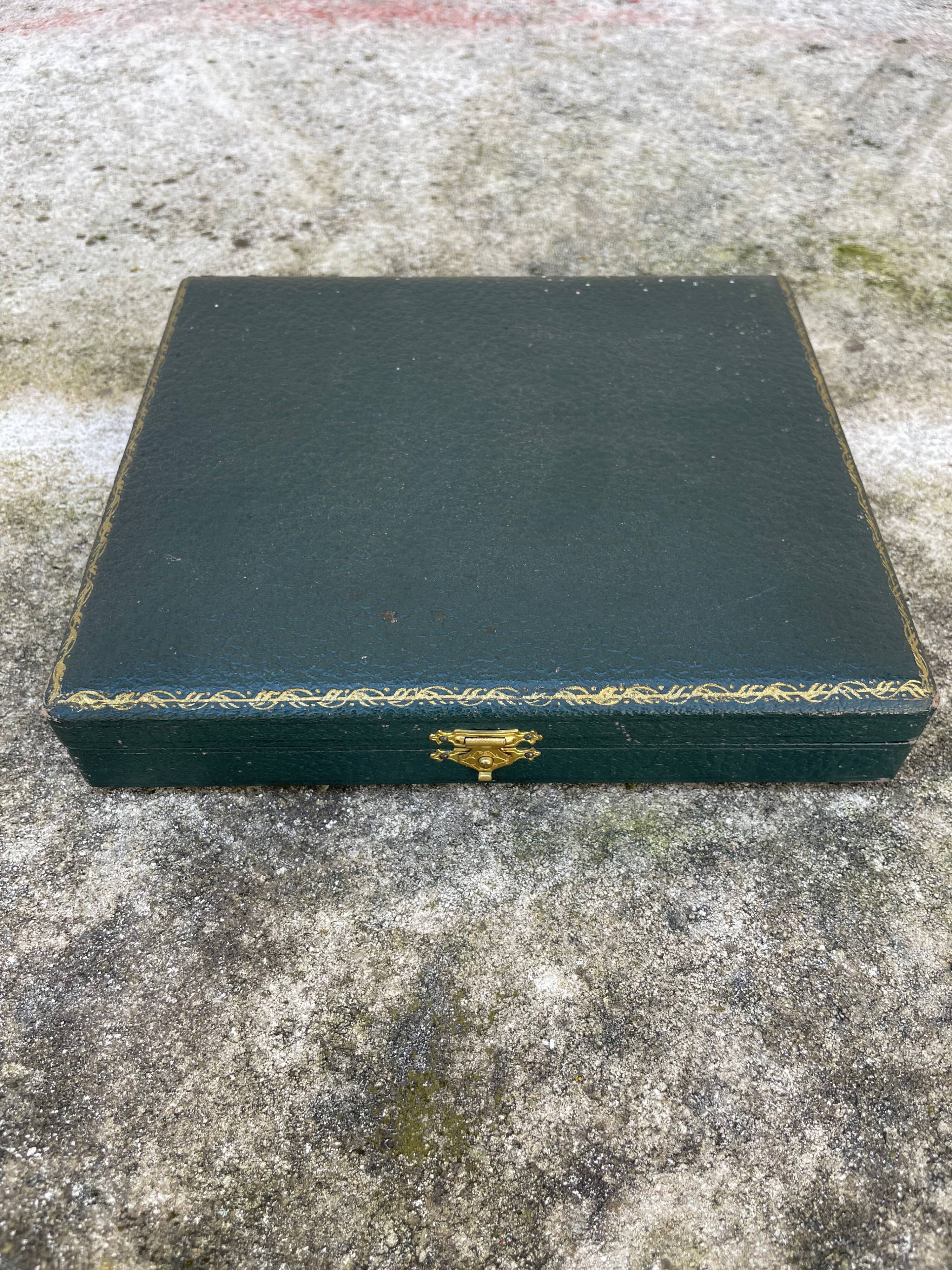 Set of 12 old dessert forks Leverrier Leduc & Cie