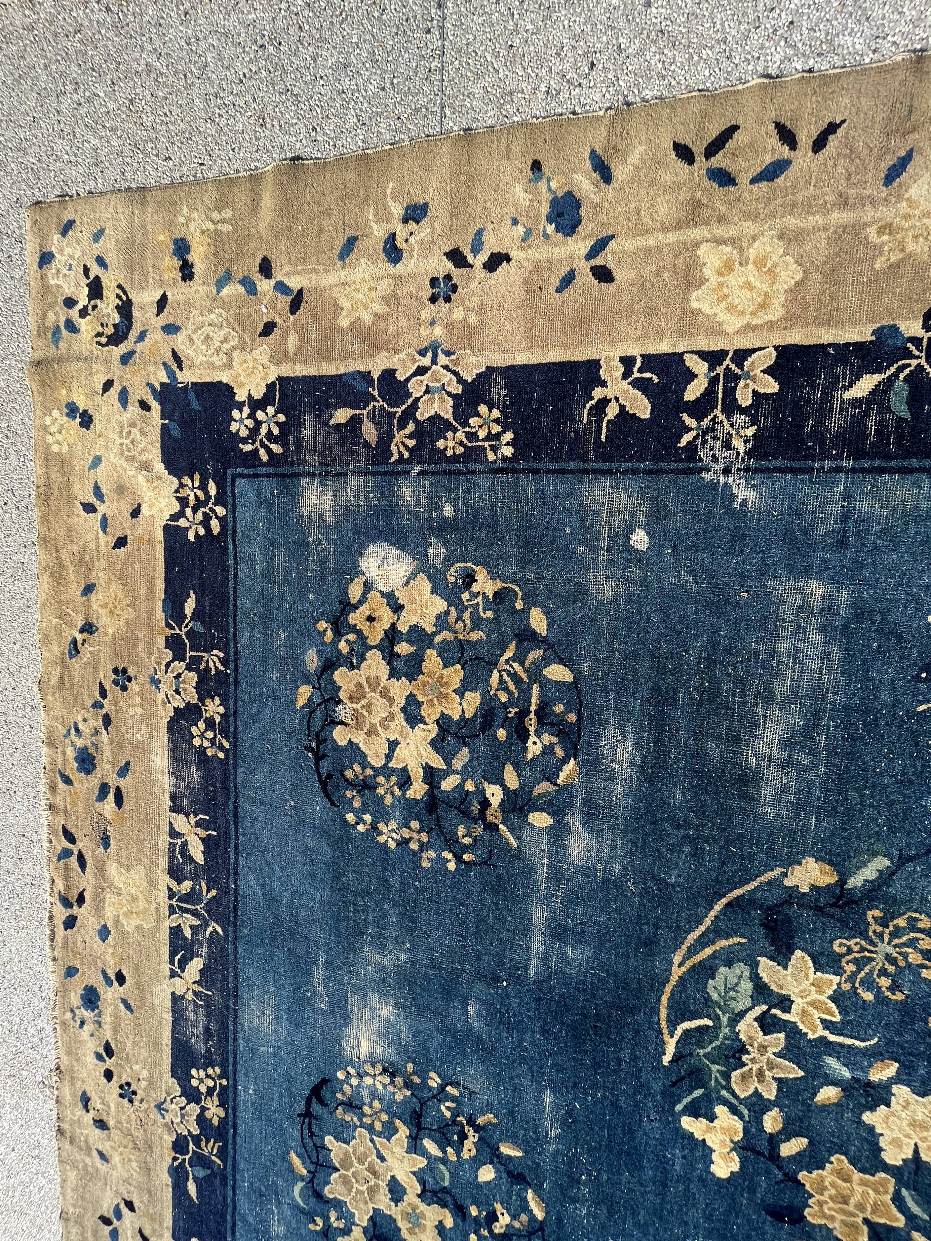 Chinese Art Deco rug from Beijing circa 1900