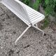 Metal and wood outdoor bench