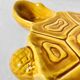 Large mustard yellow ceramic turtle dish, vintage 1950s-1970s.