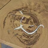 Solid oak dining table