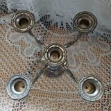 5-headed metal candlestick