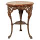 Vintage Oval Coffee Table on Cast Iron Base, 1950s
