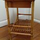 Rattan and vintage bamboo bedside table
