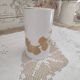 White porcelain vase decoration foliage gold "Léonard Paris" decoration Montebello