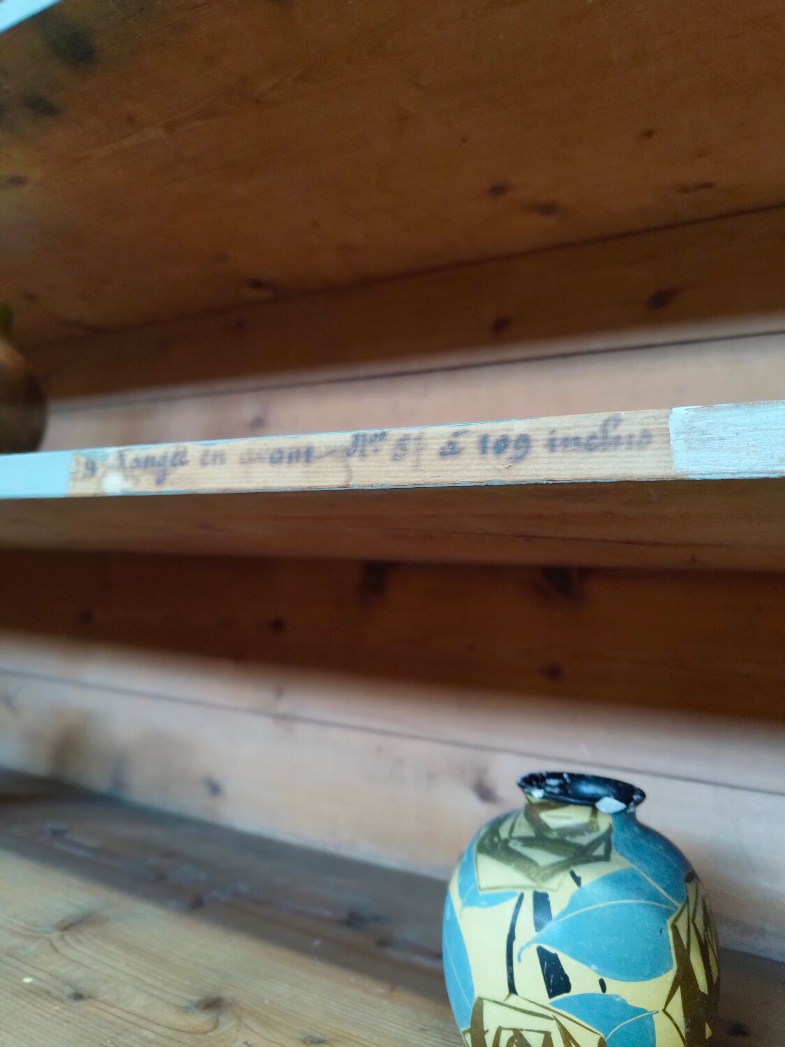 Old school library, white patinated two-body dresser, year 1888