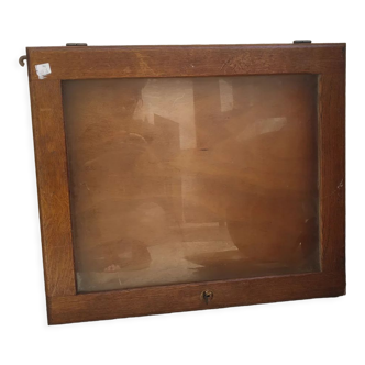 Vitrine pour collectionneur bijoux pièce de collection en bois avec clés