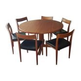 Ensemble de salle à manger vintage scandinave